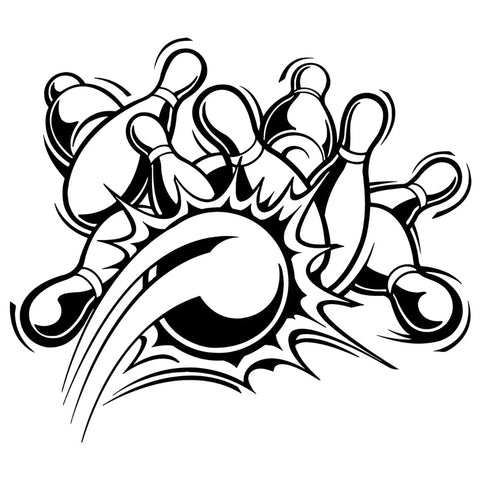 Bowling Sport Decor Sticker