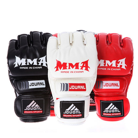 Leather Boxing Gloves Half Finger