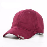Unisex Ring Safety Pin Baseball Cap